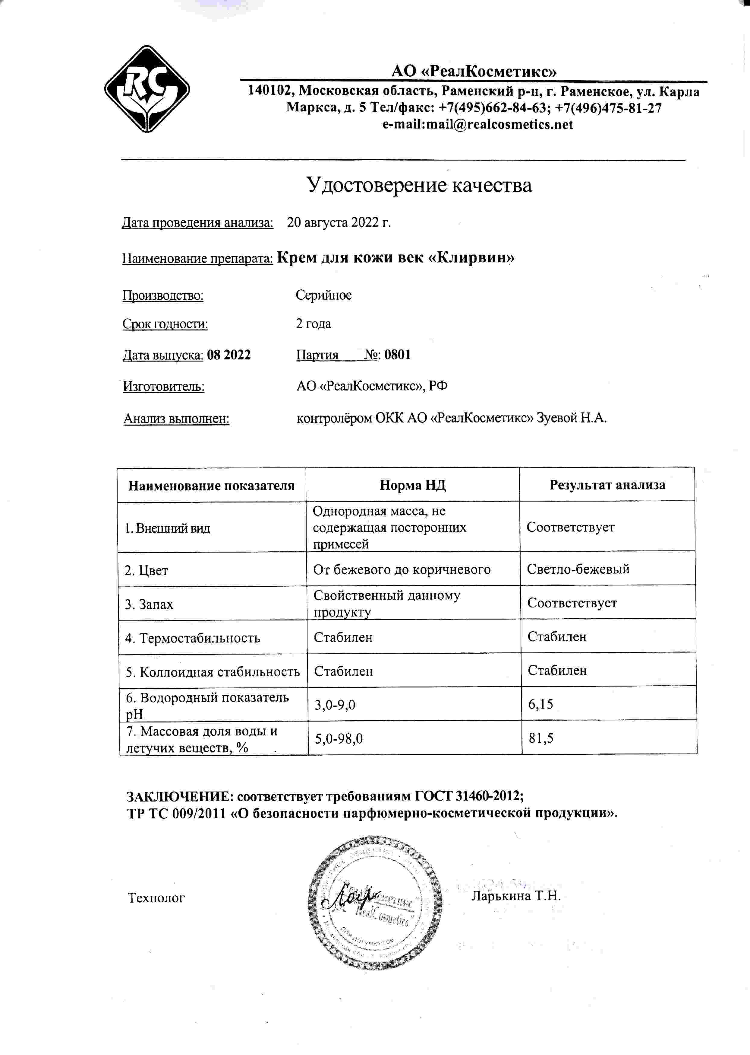 Паспорт №0820220801